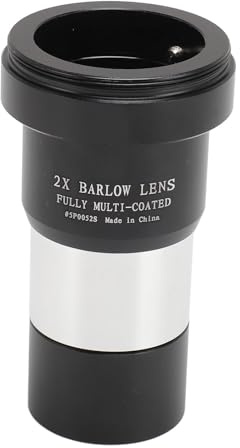 2x Barlow -lins 1.25in Multibelagd Metallteleskoptillbehör - Hög Tydlighet Okular för mån- och Planetobservation