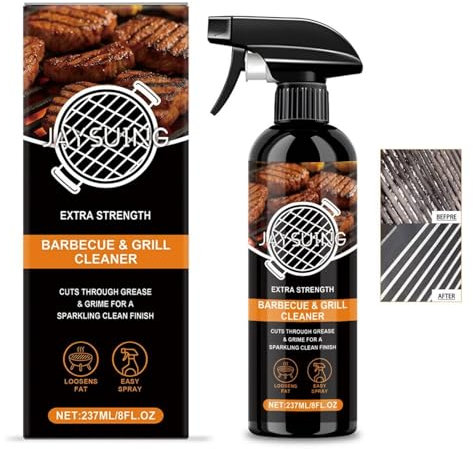 Nettoyant pour barbecue 2025 - Spray nettoyant pour barbecue extérieur - Formule à action rapide qui coupe les aliments brûlés et la graisse - Nettoyants robustes pour barbecue et four - Pour grils