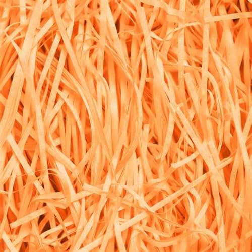 Emartbuy 1 000 gram strimlat papper, perfekt som presentdekoration, fyllning och presentförpackning - orange