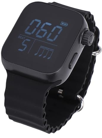 Bewinner Vibrerande Metronomklocka, Justerbar 40-240 Bpm Elektronisk Bärbar Metronom med Sportläge LCD-skärm Laddningsbar Handledsmetronom för Musiker Fitness