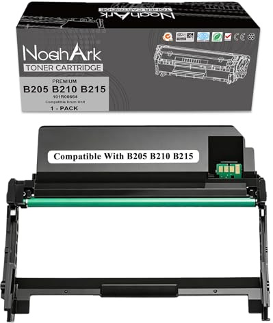 NoahArk Compatibile per B205 B210 B215 101R00664 Unità Tamburo per Xerox B205 B205DNI B205MFP B205NI B210 B210DNI B215 B215DNI B215MFP Stampante ad alta efficienza 10000 Pagine (1 Pacchetto)