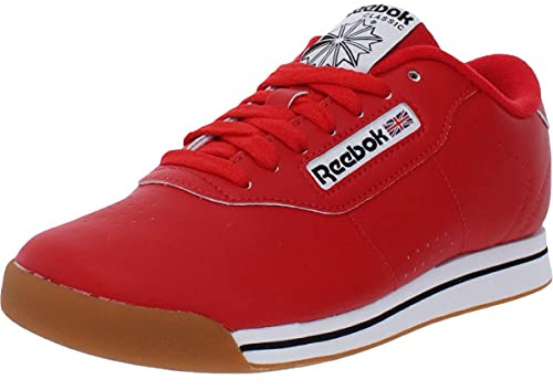 Reebok Women's PRINCESS Shoe, techy red/white/gum, 6.5 M US