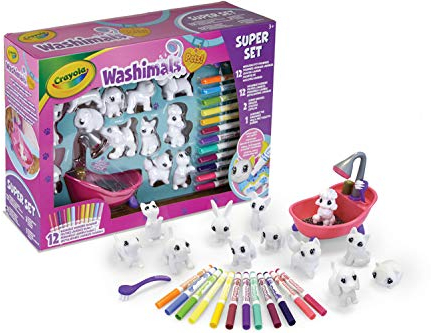 CRAYOLA Washimals, Super Set, Pets Scrub Tub Animal Toy Set, Gift for Kids, Age 3+