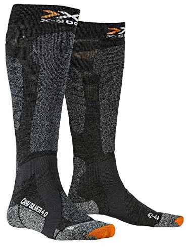 X-Socks Unisex Carve Silver 4.0 Socks, anthracite melange/B, 45-47 EU