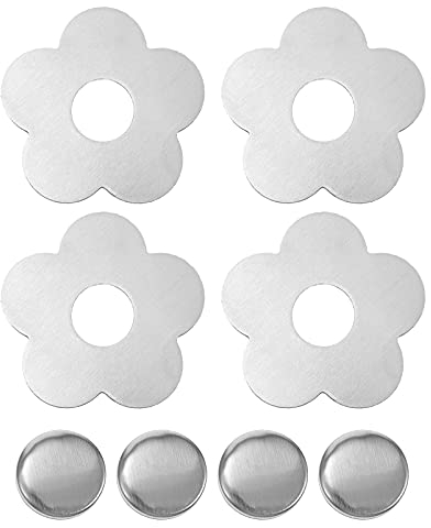 Cabilock 4 Stücke Magnetische Tischdeckenklammern mit Blumen Anhänger Edelstahl Tischtuchklammern Tischdeckenbeschwerer Tischdeckenhalter Tischtuch Gewichte Tisch Clips für Bankett Picknick Buffets
