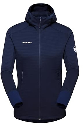 Mammut Taiss Light ML Hooded Jacket Women | Midlayer Fleecejacke für Damen mit Kapuze | Marine, M