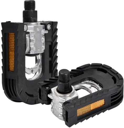 Fahrradpedale Klapppedal Pedale Mountainbike mit Anti-Rutsch und Reflektoren, 9/16 Zoll Aluminium Platform Pedale, Fahrradplattform Fahrrad Pedalen Flachpedale für Pedelec, MTB, Klapprad, Rennrad