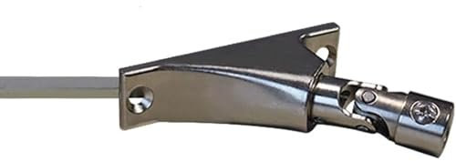 Chrome Nickel Box Outlet - Rod Length 300 mm x Female Input Diameter 12 mm - 6 Sides of 7 - Geiger - For Box Outlet 45° or 90° - Manual Roller Shutter Mechanism and Blind