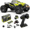 AMORIL 1/10 RTR bürstenlose schnelle RC-Autos für Erwachsene, max. 50 mph Hobby-Elektro-Offroad-Monstertruck, wasserdichtes Hochgeschwindigkeits-RC-Auto, 4WD-Fernsteuerungsauto mit 3S Lipo, Grün