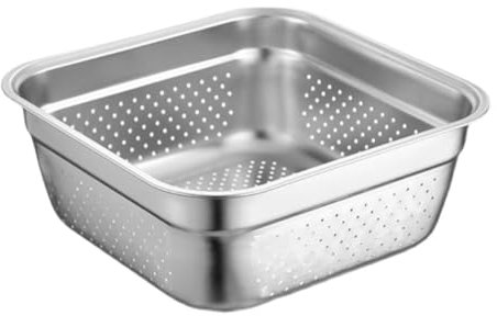 Cabilock Passoire Cuisine Inox 18/10 Carrée 21Cm Bol Égouttoir Légumes Fruits Acier Inoxydable Ustensiles Cuisine