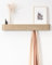 Kazai. Wandgarderobe 'Toke' | Moderne Design-Garderobe mit verdeckten Wandhaken | Garderobenpaneel aus Massivem Echtholz-Furnier | Eiche, weiß