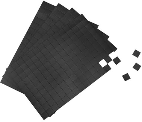 QWORK® 600 Pièces plaques magnétiques adhesif, aimants Autocollants Flexibles 10 x 10 mm, pour Bricolage, Bureau, Maison