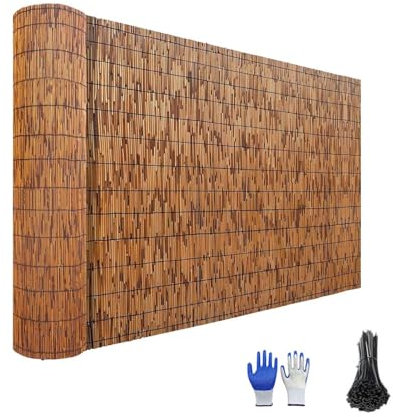 Zhixubah Brise Vue en Roseau pour Exterieur Brise Vue Jardin 1.2 1.5 1.6 1.7m Hauteur Rouleau De Clôture en Bambou pour Balcon Clôture Décoratives Clôture De La Vie Privée Occultant Imperméable