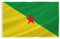 PTEROSAUR Drapeau de la Guyane française avec œillets en laiton pour décoration intérieure et extérieure (Guyane française, 0,6 x 0,9 m)