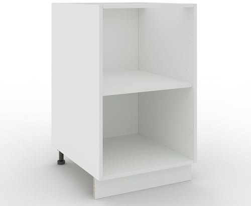 JD Greta Adjustable Kitchen Base Unit Carcass - 500mm - Kitchen Cabinet Carcass - White Matt