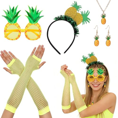 Forbabe Hårband, kostym för kvinnor, vuxna med pannband, handskar, benstrumpor, glasögon för karneval, maskerad, utklädnad