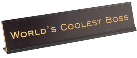World's Coolest Boss 2x10 Novelty Nameplate Desk Sign