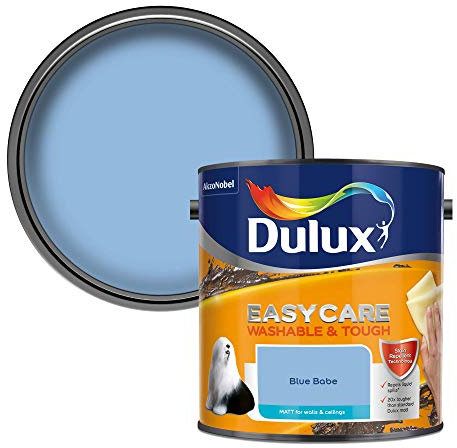 Dulux Easycare Washable & Tough Matt Emulsion Paint For Walls And Ceilings - Blue Babe 2.5 Litres