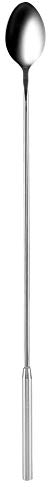Cuillère de Bar Professionnelle, 30 CM, Acier Inoxydable, Longue Poignée Lisse, pour Cocktails, Café et Thé, Design Ergonomique, Lavable à la Main