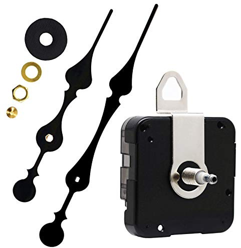 TIKROUND Youngtown 12888 High Torque Quartz Clock Movement Replacement Parts with 207 mm/ 8.15 Inch Long Spade Hands