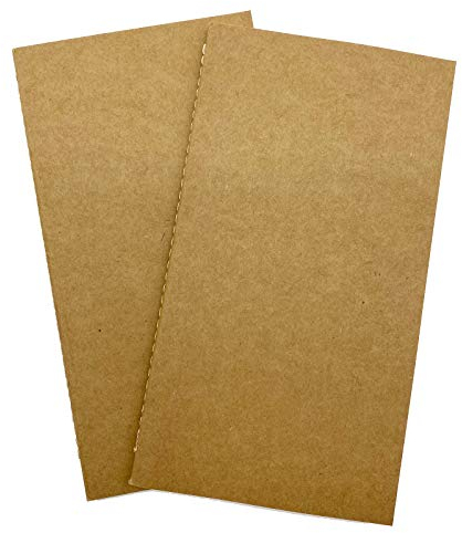 OMNIQI Insertos de recambio de diario de cuero, 2 piezas interiores de recambio para cuaderno de viaje pequeño recargable, papeles de relleno para cuaderno diario (línea)