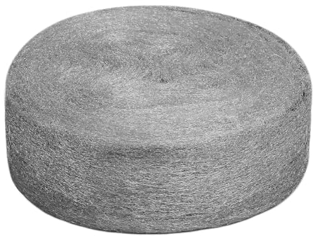 Steel Wool Fill Fabric Roll DIY Kit, 20FT Steel Wool 0000 Coarse Wire Mesh Roll for Mice Control, Gap Blocker, Barrier, Vents for Garden, House, Garage, Siding