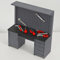 Modelo de mesa de herramientas de diorama a escala 1:18, para garaje, taller, escena, computadora, escritorio, utilería, accesorios de mesa con cajones