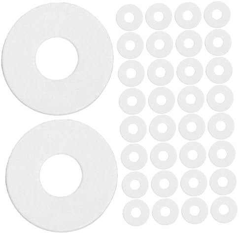 Cabilock 500piezas Arandelas De Plástico Aislantes Arandelas De Vinilo Para Fijación Material De Para Tornillos De Equipo Reparación De Juntas Planas Para Manijas De Ducha