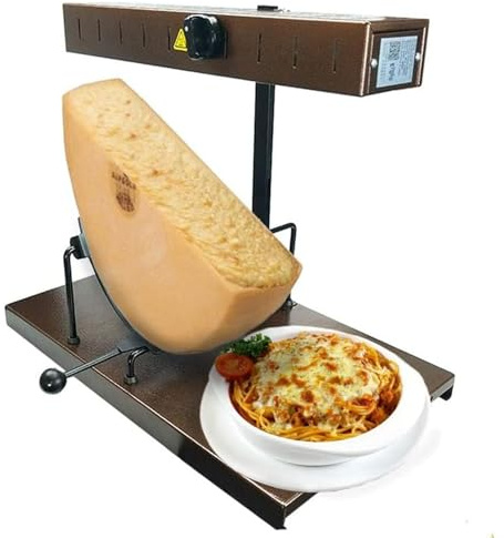 Fundidor de Queso eléctrico for raclette,máquina for Calentar Mantequilla de 650 W,fundidor de Queso con Altura Ajustable,dispensador Comercial de Queso a la Parrilla,for fundir Media Rueda de Queso