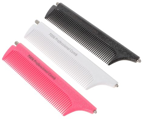 Gogogmee 3piezas Peines Profesionales Con Punta De Acero Extensible Pack De Unidades Para Estilismo Casa y Salón Peines Resistentes Para Adultos y Niño Niña