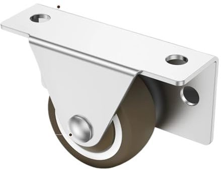 Caster Wheels 10PCS Fixed Caster Wheels 1inch 1/2 Inch Silent Rigid Plate Casters Furniture Casters for Hardwood Floors Storage Boxes(1.25 inch)