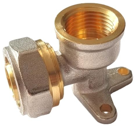 16 x 1/2 Anillo de sujeción de pared compuesto de disco de pared, accesorio de rosca, accesorio de compresión para tubo compuesto de aluminio y tubo compuesto multicapa