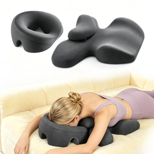Prone Massage Pillow Set, Breast Support Pillow Bolster Head Cushion | Chest and face Support Sleep Pillow with Non-Slip Bottom, Provides Face-Down Support, for SPA Home Beauty Salon Bedroom