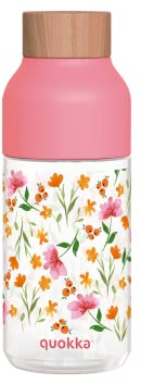 Quokka BOTELLA TRITAN ICE PINK FLOWERS 570 ML