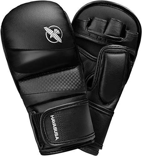 Hayabusa T3 7oz Guantes de Entrenamiento Sparring MMA para Hombres y Mujeres - Negro, Grande