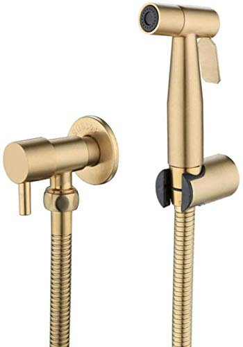 Kit Douchette Wc Robinets De Bidet À Main - Ensemble De Douche En Acier Inoxydable Pour Couche-Culotte Bébé - Kit De Robinet En Or Brossé