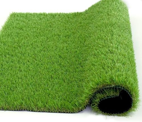 Realistic Artificial Grass Turf Lawn-5FTX8FT, 1.38 Indoor Outdoor Garden Lawn Landscape Synthetic Grass Mat Fake Grass Rug