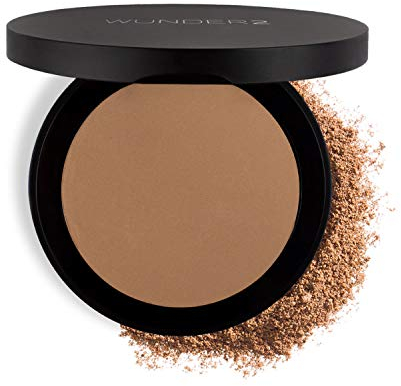 WUNDERBROW GO BEYOND FOUNDATION Make-up gepresstes Puder, natürliches cremefarbenes Finish, mittelgroß, 1 Stück
