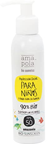 Amapola Biocosmetics Mineralische Sonnencreme für Babys SPF 50 - Natürlicher Sonnenschutz für Kinder und Neugeborene
