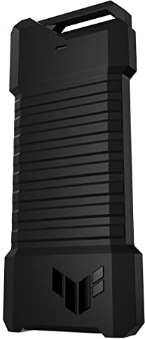 ASUS TUF Gaming A1 (ESD-T1A) SSD Gehäuse (USB-C 3.2 Gen 2x1, duale M.2 NVMe PCIe- und SATA-Schnittstellen, M.2 Q-Latch für einfache Installation, PS5 und Xbox-Unterstützung)