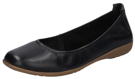 Josef Seibel Femme Ballerines Classiques Fenja 01, Dame Ballerines,Largeur G (Normale),Ballerines,Noir (Black-Black),42 EU / 8 UK