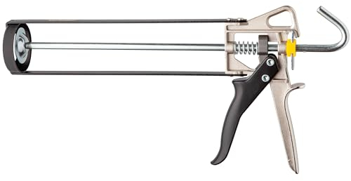 VERLINGER Pistola De Cartuchos Pistola De Silicona Pistola Para Sellado De Calafateo Aplicador De Silicona Prensa De Cartuchos De Silicona Acrílico Y Adhesivos Prensa Plata Negra Eco