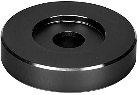 45 RPM Skivspelare för Skivspelare för Stora Hål skivor, Slitstark Aluminiumklämadapter för Stabil Uppspelning, Hög Ljudkvalitet, Bred Kompatibilitet (Svart)
