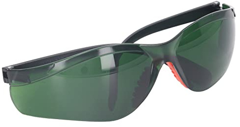 Naroote Occhiali per Saldatura, Occhiali per Saldatura Elettrica con Filtro a Luce Intensa, Protezione UV per Taglio per Saldatore (Verde chiaro IR3.0)