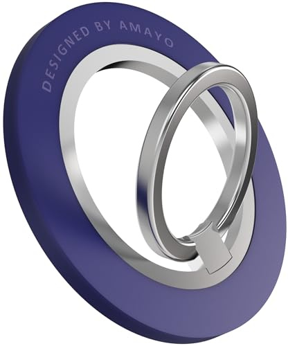 Amayo – mobiltelefonringhållare för magSafe, fingergrepp, magnetiskt smartphone-stativ för iPhone Series 15 Pro Max, 14, 13, 12 tillbehör