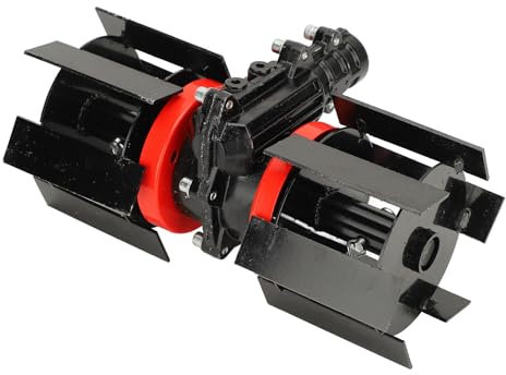 Tiefes Pflugrad, 14 cm, 9 Zähne, Unkrautrad Zum Lösen von Gräben, Unkrautentferner mit Gerader Klinge für Gartenfräse, Rasenmäher, Vertikutierer Zubehör