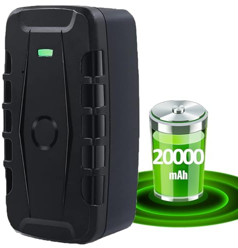 4G Traceur GPS sans Abonnement 20000mah Traceur Voiture avec Carte Sim Tracker GPS Suivi en Temps Réel Autonomie Très Longue De La Batterie Installation Magnétique Suivi Historique 6 Mois App Gratuit