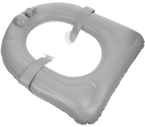 PAMINGONO Inflatable PVC Toilet Seat Cushion Raised Toilet Seat Booster with Cups, Portable and Elderly, Suitable for Households and Outdoor Camping