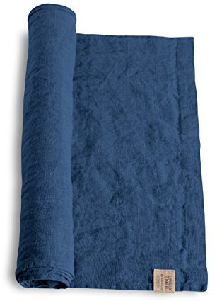 Lovely Linen RL0178SL Lovely Tischläufer Leinen Denim Blue 47 x 150 cm (1 Stück)
