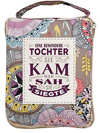 History & Heraldry Design Top Lady Tasche: Beste Tochter/Einkaufstasche, Strandtasche, Sporttasche, Blumenmuster/vielseitig, praktisch, personalisiert mit Name und Spruch